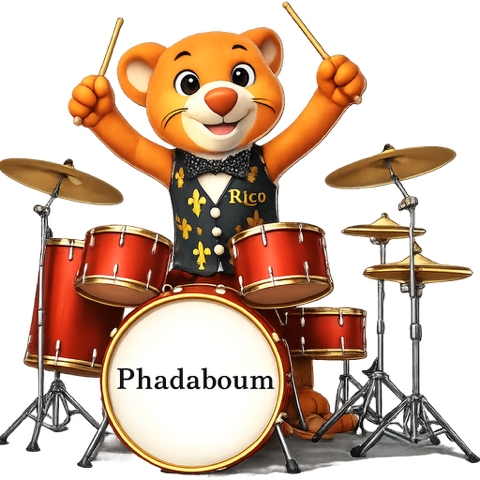 Phadaboum le petit lionceau batteur